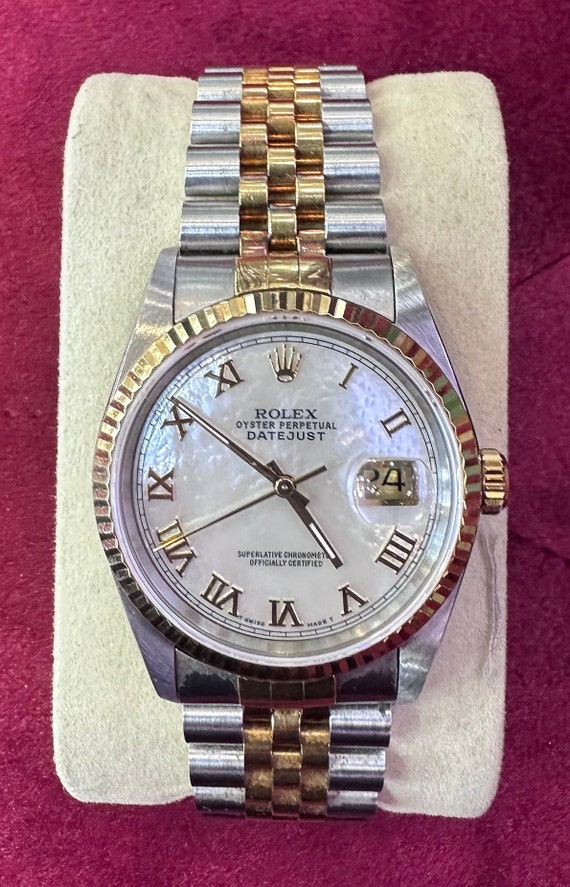 Rolex 36mm Date Just 18k Yellow Gold Watch