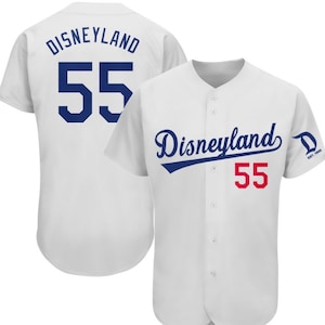 Disneyland Embroidered Baseball Jersey (Dodgers White)