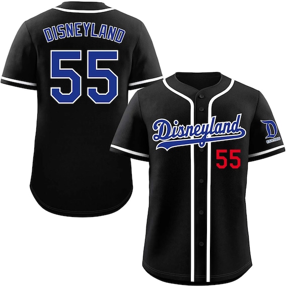 Disneyland Embroidered Baseball Jersey (Dodgers Black)