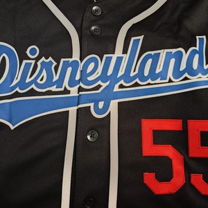 Disneyland Embroidered Baseball Jersey (Dodgers Black) image 8