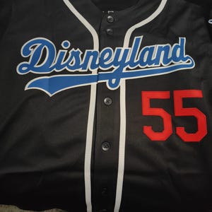 Disneyland Embroidered Baseball Jersey (Dodgers Black) image 9