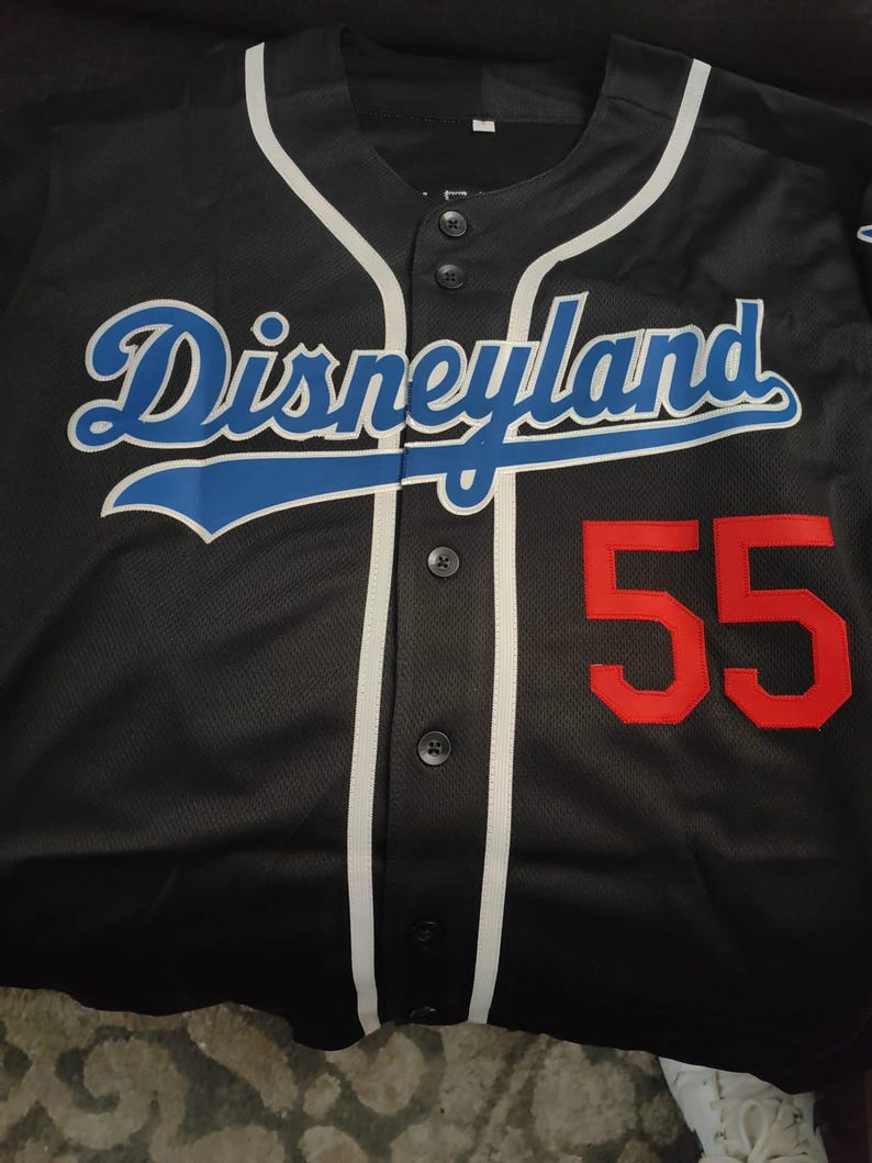Disneyland Embroidered Baseball Jersey (Dodgers Black) image 9