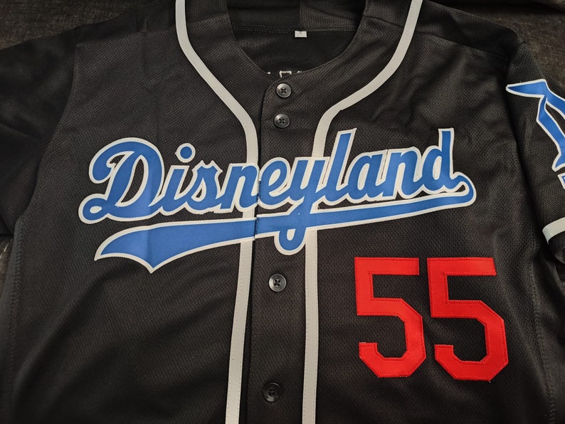 Disneyland Embroidered Baseball Jersey (Dodgers Black) image 2