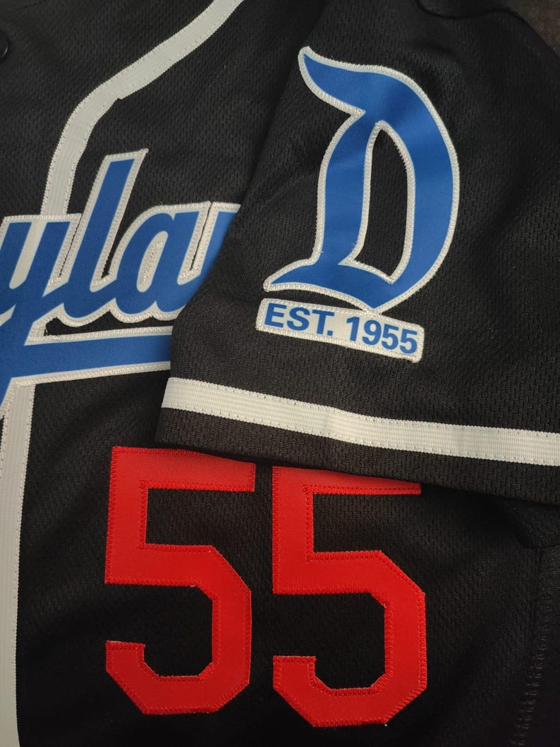 Disneyland Embroidered Baseball Jersey (Dodgers Black) image 4