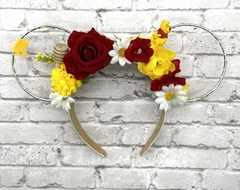 Winnie the Pooh Inspired Hoop Ears/ Hunny Pot Ears/ Pooh Floral Ears/ Disney Floral Inspired Ears