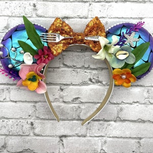 Ariel Inspired Custom Handmade Ears - Magical Princess Mermaid Headband- Dinglehopper Ears