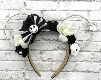 Jack Skellington Inspired Hoop Ears/ Nightmare  Inspired Ears/ Zero Ears/Floral Ears