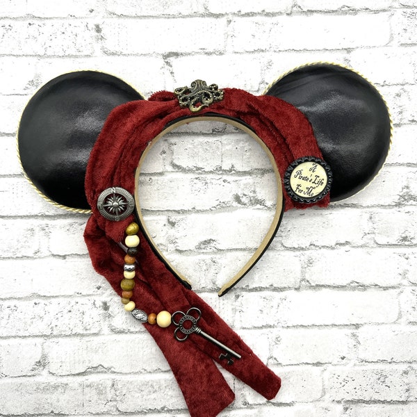 Pirate Ears/Mickey Ears/Jack Sparrow Inspiré/Pirates des Caraïbes/ Pirate Party/ Cruise Ears
