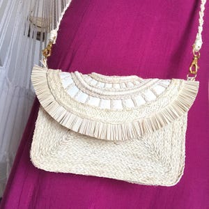 Clutch de Colombia, fibras de palma, clutch boho