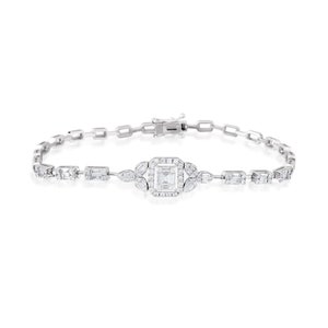 1.03ct Baguette Natural Diamond Bracelet · Diamond Bracelet For Bridal · Solid Gold Diamond Bracelet · Bridal Diamond Bracelet · Wedding Set