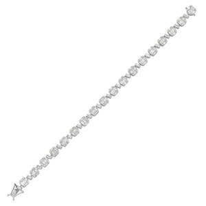 Baguette Cut Natural Diamond Bracelet · Diamond Bracelet For Wedding · Solid Gold Diamond Bracelet · Bridal Diamond Bracelet · Gift for Her