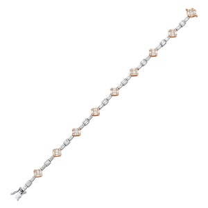 Baguette Cut Natural Diamond Bracelet · Diamond Bracelet For Wedding · Solid Gold Diamond Bracelet · Bridal Bracelet · Cocktail Bracelet