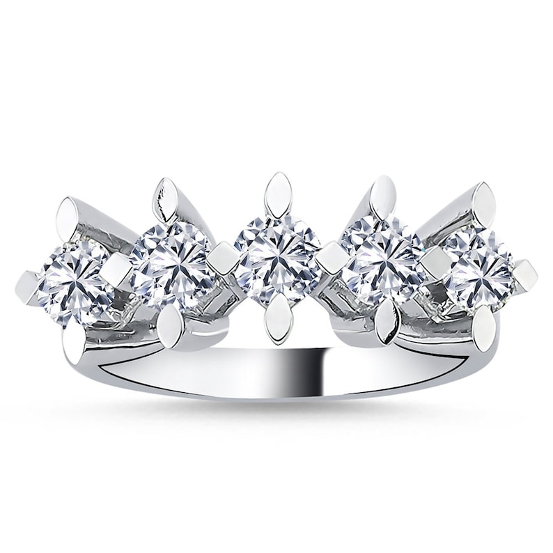 1.27 ct Diamond Five Stone Ring 14K Gold 1.27 ct Diamond Five Stone Ring 14K Gold