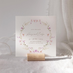 Imágenes prediseñadas de flores silvestres en acuarela: Invitación de boda con motivos florales de verano (Descarga digital) imagen 6