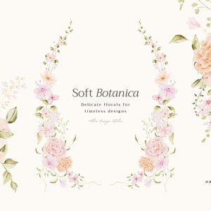 Clipart fleurs aquarelle rose poudré et rose, fleurs aquarelles pour faire-part de mariage, fleurs esthétiques et élégantes, clipart fleurs de printemps