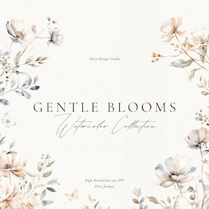 Aquarel wilde bloemen clipart, winterbloemen clipart, aquarel bruiloft clipart, huwelijksuitnodiging, lente wilde bloemen clipart