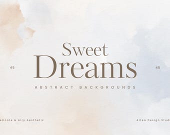Abstract Watercolor Backgrounds: Elegant Textured Clipart (Digital Download)