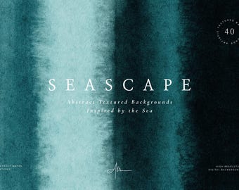 Blue Watercolor Texture Backgrounds: Abstract Minimalist Backgrounds Inspired by the Sea
