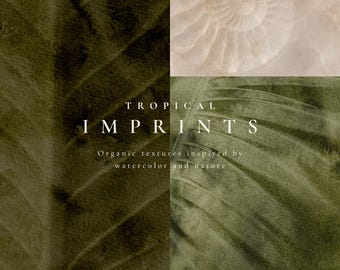 Green Organic Textured Backgrounds: Tropical Nature Textures & Overlays