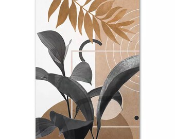Floral Boho Leinwand Wand Kunst Dekor, Pflanzen Poster, physischer Druck, Boho Dekor, minimalistische Kunst, Pflanzen Wand Druck, minimalistische Wand Dekor
