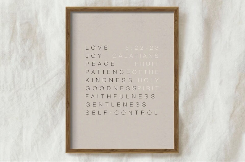 Fruit of the Spirit Wall Art Prints Bible Verse Canvas Painting ...