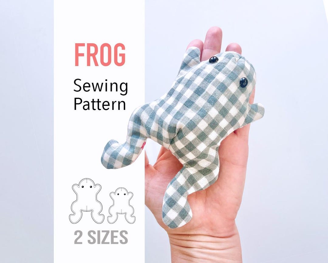 Frog Sewing Pattern, Frog Shaped Pillow, Cute Stuffed Toad, Stuffed ...