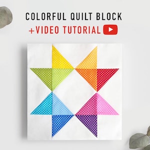 Buntes Quilt-Blockmuster, Quilten für Anfänger, einfaches Quilten
