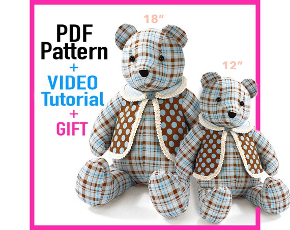 Mini Keepsake Bear pattern - made by reducing the size of the Calico Bear  pattern to make…