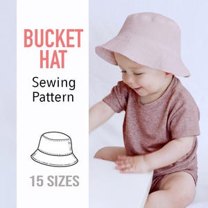 Bucket Hat Sewing Pattern, Summer Hat Sewing Pattern, Baby Hat Sewing Pattern, Woman Sun Hat, Easy Bucket Hat Pattern, For Beginners