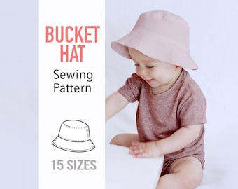 Bucket Hat Sewing Pattern, Summer Hat Sewing Pattern, Baby Hat Sewing Pattern, Woman Sun Hat, Easy Bucket Hat Pattern, For Beginners