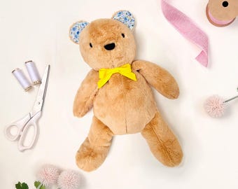 Schnittmuster für Erinnerungsbär, Teddybär-Schnittmuster, Hasen-Nähschnittmuster (PDF), Einfaches Kaninchen-Schnittmuster (PDF), Erinnerungsbär-Schnittmuster