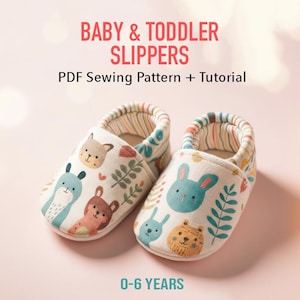 BESTSELLER!! Baby & Toddler Shoes Sewing Pattern | Slippers | with VIDEO Tutorial | Instant Download | Newborn | Baby Shower Gift to Sew