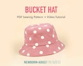 Bucket Hat Sewing Pattern, Summer Hat Sewing Pattern, Baby Hat Sewing Pattern, Woman Sun Hat, Easy Bucket Hat Pattern, For Beginners