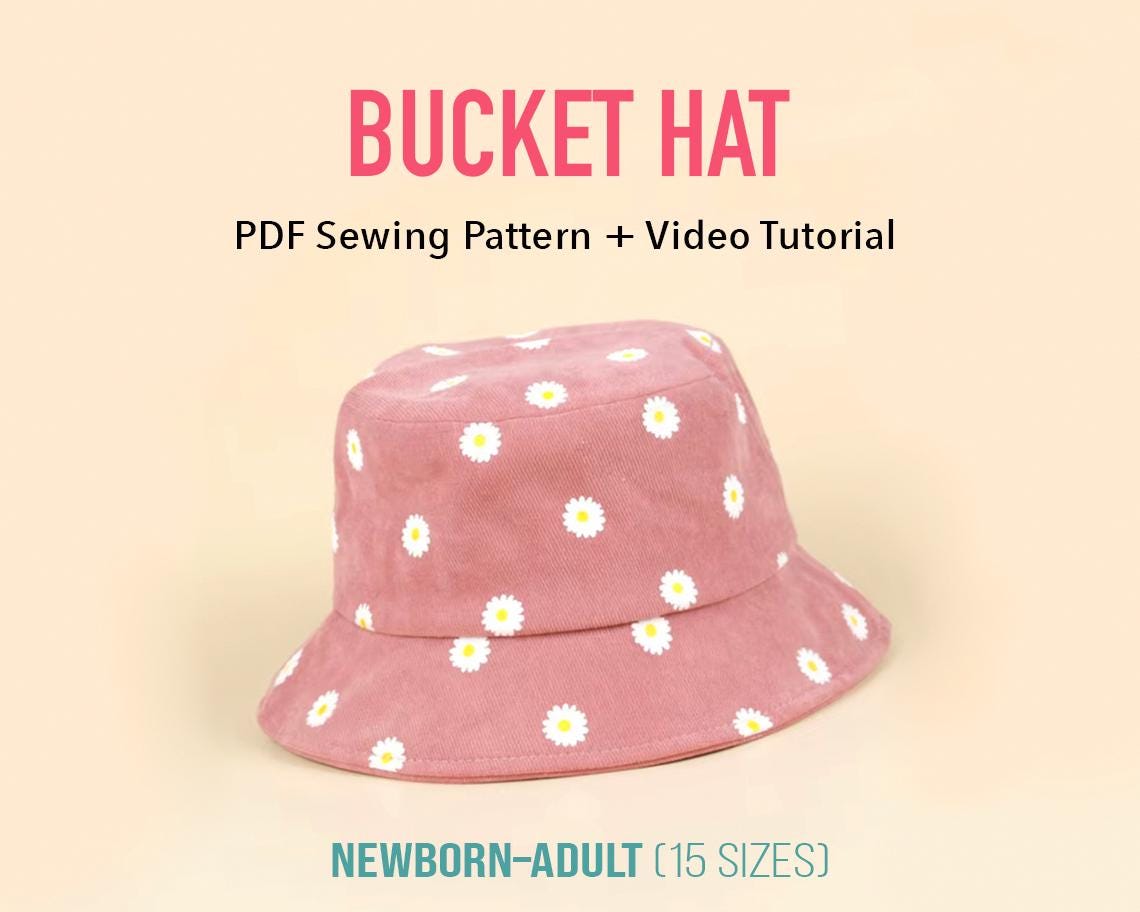 Bucket Hat Sewing Pattern, Summer Hat Sewing Pattern, Baby Hat Sewing Pattern, Woman Sun Hat, Easy Bucket Hat Pattern, For Beginners