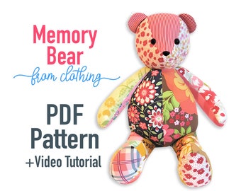 COFEST Funky Melody Memory Bear Sewing Pattern,Memory Bear Template Ruler  Set(10 PCS)-With Instructions Transparent A 