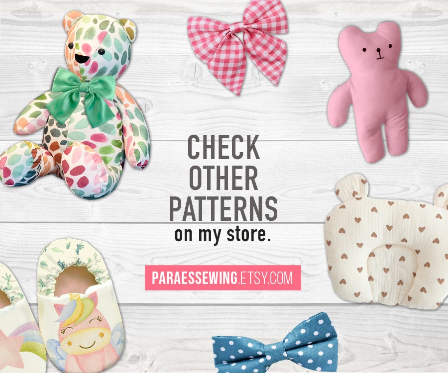 16 Memory Bear Instructions and Pattern Pieces Keepsake 