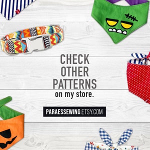 Dog Sailor Bow PDF Patterns + Tutorial Video - x3 sizes - Cat - pdf Sewing image 8