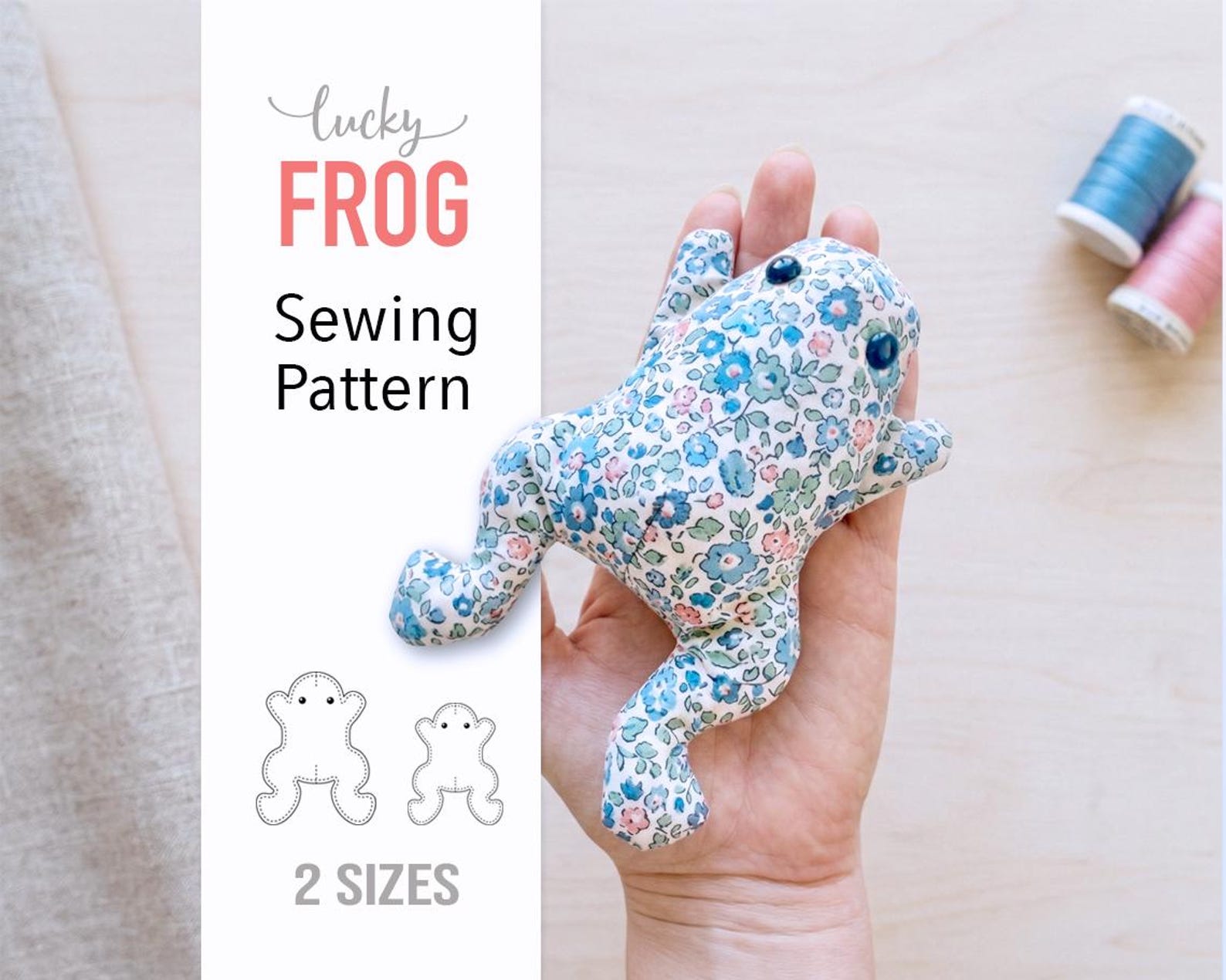 Frog Sewing Pattern, Frog Shaped Pillow, Cute Stuffed Toad, Stuffed ...