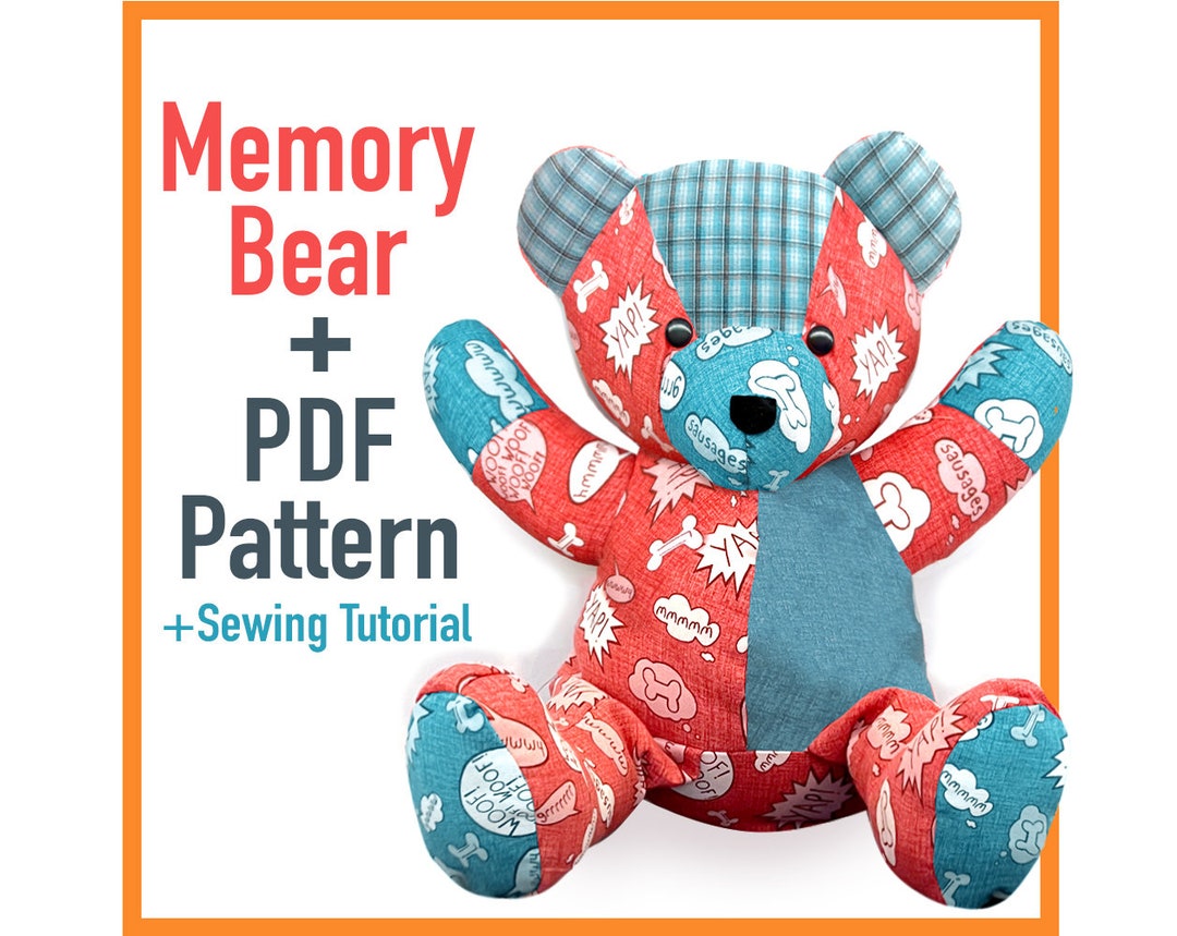 Memory Bear Pattern Sewing Tutorial Teddy Bear, Keepsake Bear - Etsy