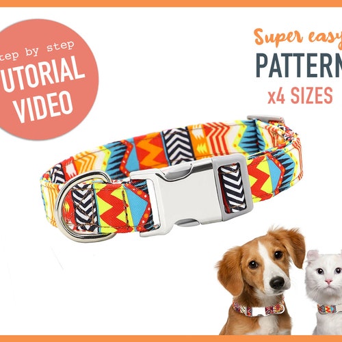 Dog Collar PDF PATTERN Tutorial Video X4 Sizes Cat Pdf Etsy