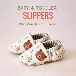 BESTSELLER!! Baby & Toddler Shoes Sewing Pattern | Slippers | with VIDEO Tutorial | Instant Download | Newborn | Baby Shower Gift to Sew