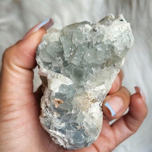 Natural Druzy Blue Cubic Fluorite