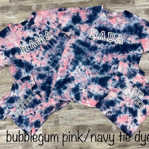 Pink And Blue Tie Dye Shirt Gender Reveal