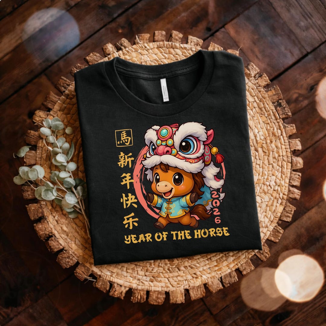 Chinese New Year 2026 PNG, Year of the Horse PNG, Lunar New Year Kids ...