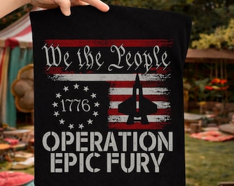 Operation Epic Fury Jet Digital PNG | We the people 1776 Us Flag PNG Design | US Military Patriotic F-22 Raptor Jet Design Digital Download