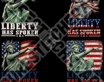 Liberty Has Spoken 4 PNGs, Sophie Basketball Point God Statue of Liberty Design, Don't Point At Me Patriotic USA Basketball Fan Sublimation