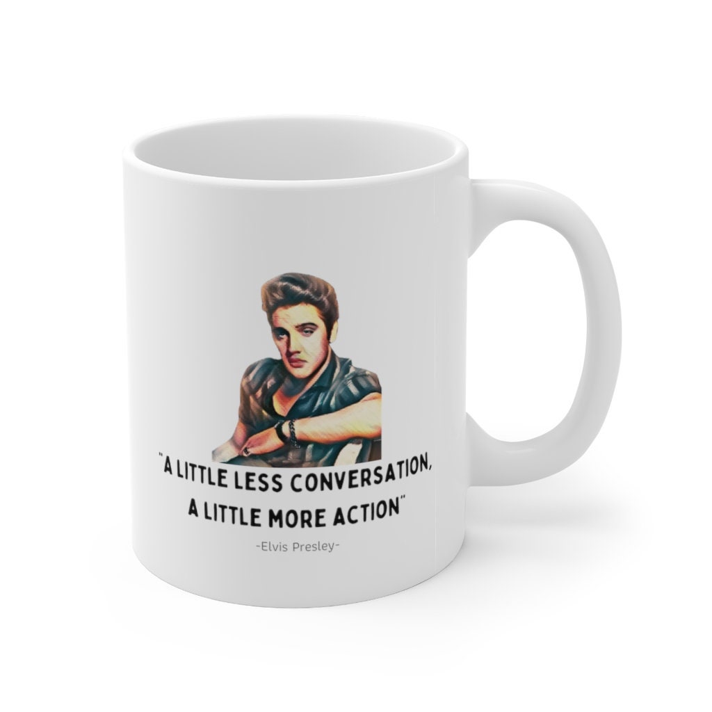 Elvis Presley Mug Coffee Tea Drinks Ceramic Cup Rock n Roll 