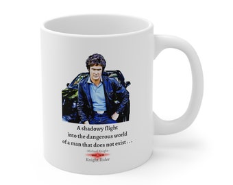 Knight Rider Mug | David Hasselhoff, 80s TV Show Ceramic Coffee Cup