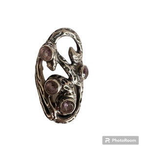 Sterling and Amethyst Ring size 8.5