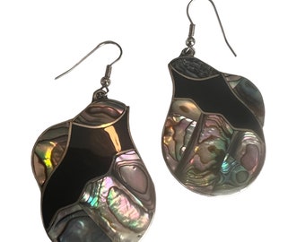 Alpaca Mexico abalone shell earrings
